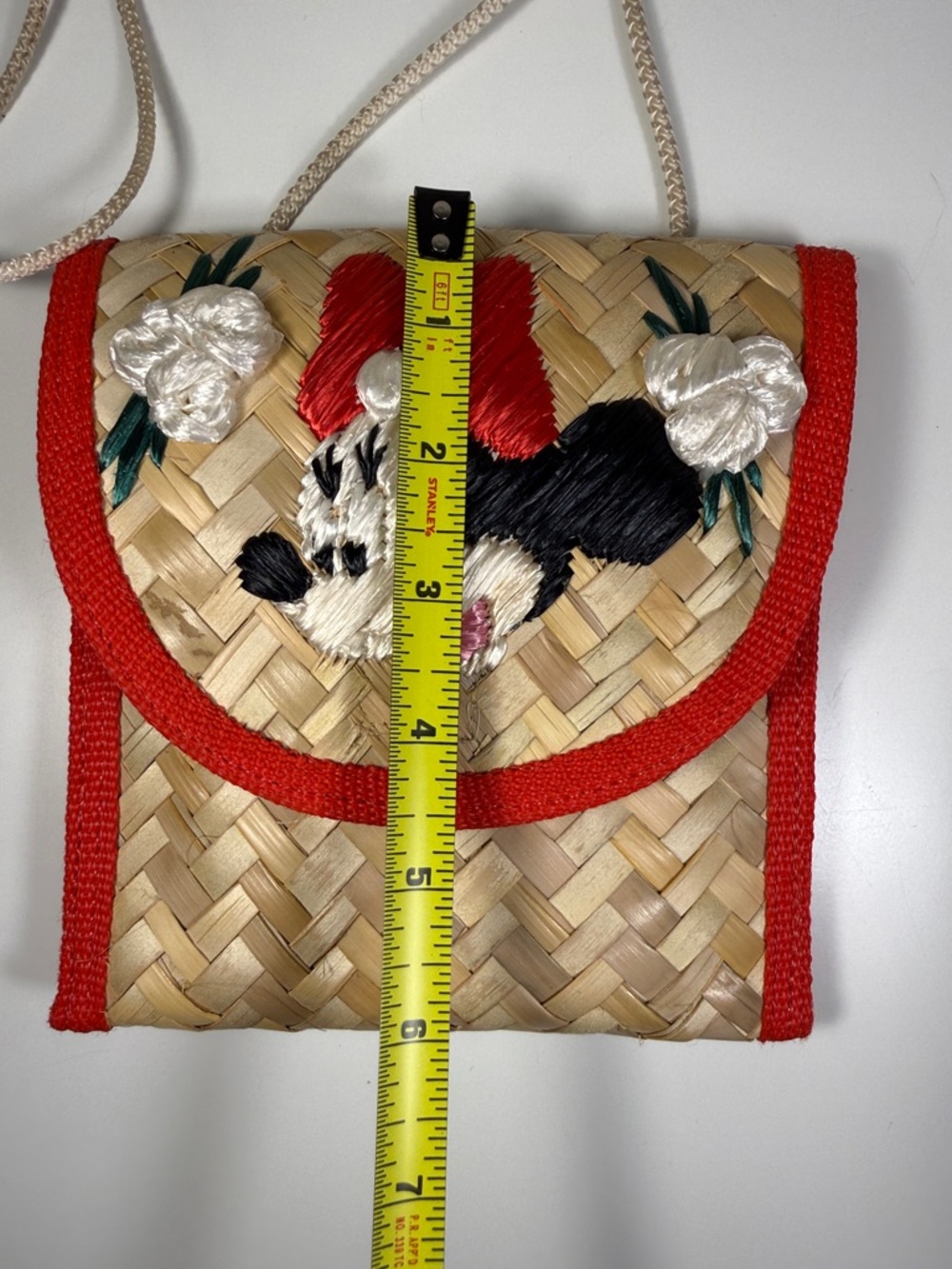 Disney Woven Reed Minnie Mouse Purse Bahamas Tropical Souvenir Cute Vacation Bag - Picture 9 of 14